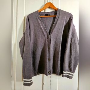 Grey button-up cardigan